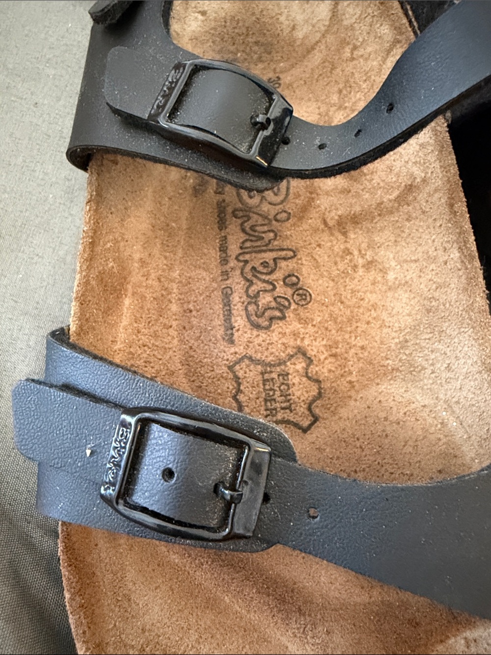 Birkenstock Black Double Buckle Sandals - Picture 3 of 6
